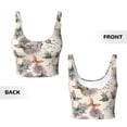 thumbnail image 5 of Fotbe Flying Butterflies-1 Pattern Womens' Sports Bra Longline Wirefree Padded with Medium Support Sports Moisture-Wicking Workou Vest,Tank Top-XX-Large, 5 of 7