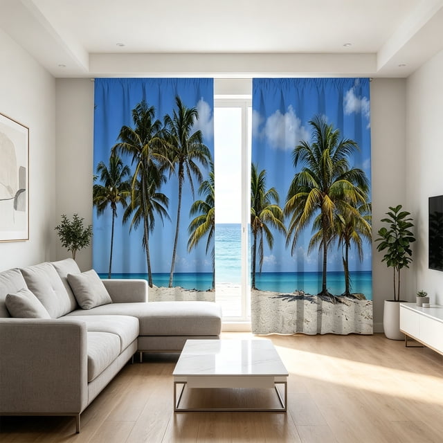 EGNMCR Trendy Printed Patterns With A Strong Decorative Look Light Blocking Curtains For Dorm Rooms Polyester Curtains
