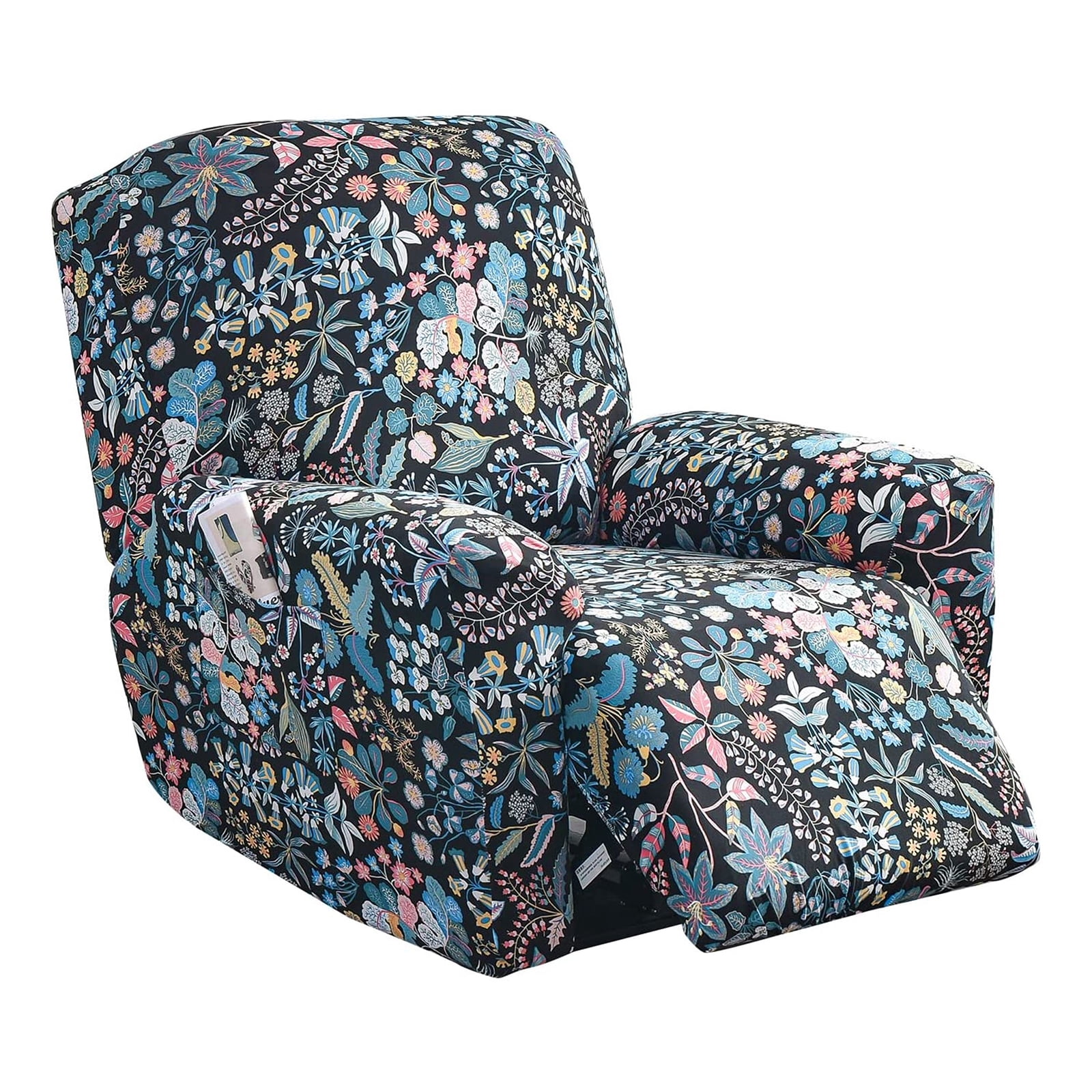 EcoAncheng Stretch Recliner Slipcover, 4 Pieces Printed Lazy Boy Chair