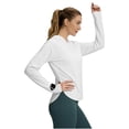 thumbnail image 4 of Amzcrzy 2026 Sun Protection Clothing Women Lightweight Upf 50+ Breathable Sun Shirts with Hoodie Long Sleeve UV Shirt with Thumb Holes for Hiking, Running, And Outdoor Sports White M, 4 of 7