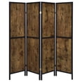thumbnail image 4 of Deepika 4-Panel Room Divider Folding Screen Rustic Nutmeg, 4 of 8