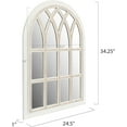 thumbnail image 2 of FLORA Farmhouse Window Pane Mirror, Large Decorative White Wall Mirror for Living Room Kitchen Entryway, 24 L x 34, 2 of 9