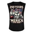 thumbnail image 4 of Youpwaven Men's USA 250th Anniversary Tank Top, Funny 4th of July Bigfoot Holding American Flag Graphic Muscle Shirt, Independence Day 1776-2026 Merica Sleeveless Tee S-3XL, 4 of 4