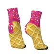 thumbnail image 4 of Bingfone Red Ice Cream Design Patterned Men'S Women'S Casual Cotton Socks, 4 of 9