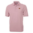 thumbnail image 2 of Men's Cutter & Buck Burgundy Washington Commanders Virtue Eco Pique Stripe Recycled Polo, 2 of 3