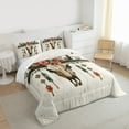 thumbnail image 3 of Homewish Vintage Bull Skull Full Size Comforter Sets,Country Farmhouse Lodge Bedding Comforter Set,Boho Tribal Bedding Sets For Teens,Ultra Soft Home Decor Reversible,3pcs, 3 of 8