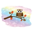 thumbnail image 3 of Animal Watercolor Wall Decals for Kids Room - Owl Bird Animal On A Tree Branch Décor Girly DIY & Creativity Boy Girl Bedroom Wall Water Color Sticker - Size: 10 In x 7 In, 3 of 5