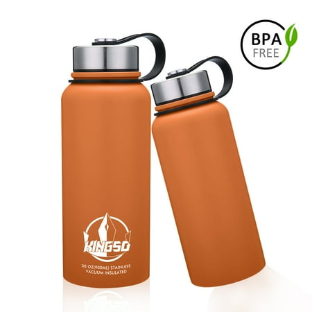 900ml/30 oz Double Wall Vacuum Cool Insulation Stainless Steel Water Bottle Leak- proof and No Sweating Perfect for Summer Outdoor Sports Camping Hiking