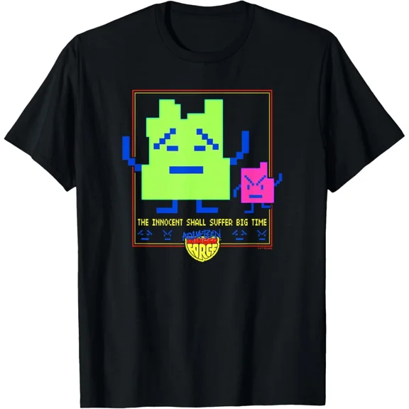 Reprint Rare Aqua Teen Hunger Force The Mooninites Suffer Big Time T-Shirt