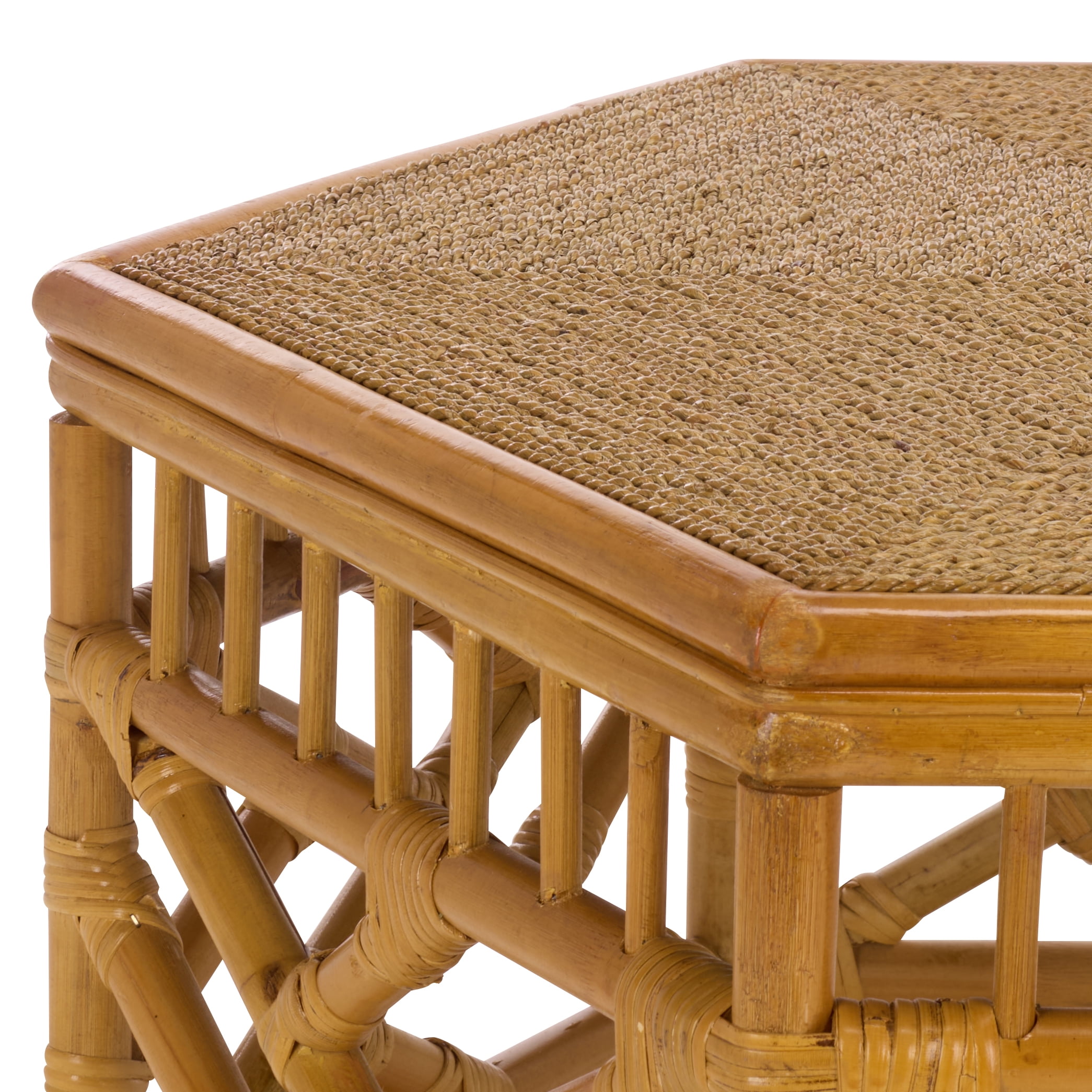 Safavieh Couture Frederica Rattan Pole And Seagrass Coffee Table, Natural