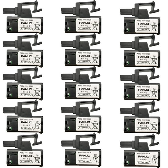 (15-Pack) A98L-0031-0026 3V 1750mAh PLC Battery Lithium Replacement for  A02B-0309-K102 Part O CNC Machine Controler Battery
