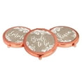 thumbnail image 4 of Koyal Wholesale Compact Mirror Bride to Be Wedding Gift, Rose Gold, Burlap Lace, 1-Pack, 4 of 5