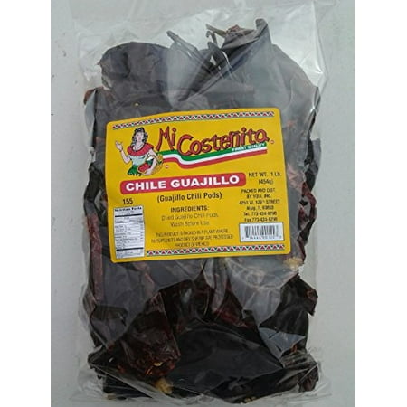 Chile Guajillo 1 pound - Mexican Guajillo Peppers - 1 Lb Dried Whole Chili Pods - Mild to Medium Heat - Sweet Spicy Tangy Fruity Pleasant Flavor (Best Dried Chiles For Chili)