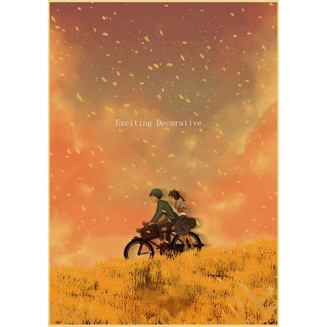 Póster Retro de la serie de Anime, decoración de la habitación de papel Kraft Spirited Away, póster de decoración de pared