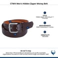 thumbnail image 5 of CTM  Hidden Zipper Money Belt (Men), 5 of 5