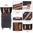 thumbnail image 2 of Hardside Luggage Sets 6 Piece, Hardshell Suitcase with TSA Lock Spinner Wheel and Travel Duffle Bag.Black, 2 of 9