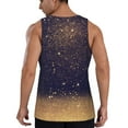 thumbnail image 3 of Fotbe Gold Black Glitter Pattern Men's Quick Dry Workout Tank Top Gym Muscle Tee Fitness Bodybuilding Sleeveless T Shirt Breathable Workout Shirt-Medium, 3 of 9