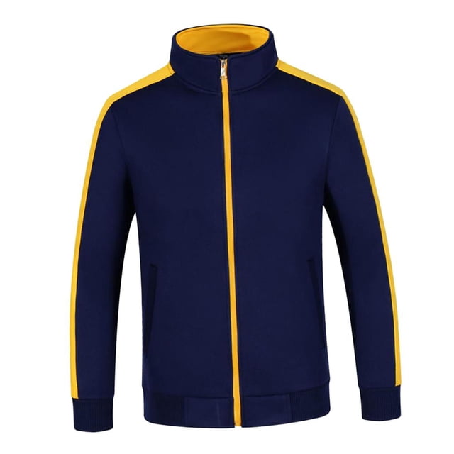 Chaqueta de Vellón Caliente Baoblaze Ropa de Trabajo con Cremallera Completa Talla S-XXL Azul marino + amarillo Fleece Warm Jacket