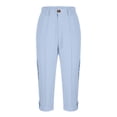 thumbnail image 5 of cfhntfmh Womens Cargo Capris Summer Lightweight Hiking Pants with Pockets Casual Rolled Hem Outdoor Clothes, 5 of 7