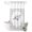 Slate Gray, Silver, Fog, White, variant on No Hook Shower Curtain, Field Mouse Shower Curtains for Bathroom with See Through Top Window, Modern Grey Plaid Farmhouse Animals Waterproof & Washable Bath Curtain 60"x72"