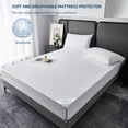 thumbnail image 7 of King Size Waterproof Mattress Pad Protector, Noiseless Mattress Pad up to 21 inches Deep Pocket, Soft Breathable Bed Mattress Cover Washable for Home, Bedroom, Hotel, 7 of 7