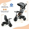 thumbnail image 3 of Costway 4-in-1 Multifunctional Tricycle, Gray, for Kids 9-60 Months, 55 lbs Weight Capacity, 3 of 10