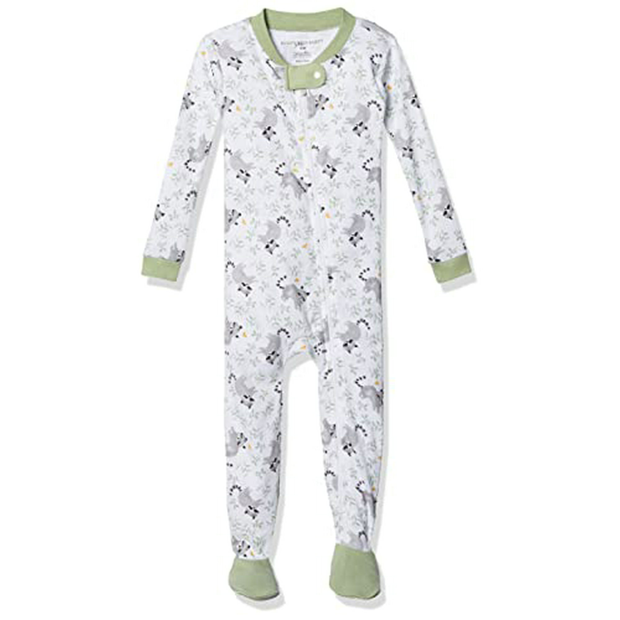 Burt s Bees Baby Boys Sleeper Pajamas Zip Front Non Slip Footie PJs Organic Cotton Baby Bandits 12 Months