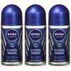 Nivea for Men Cool Kick 48 Hr. Anti-perspirant Roll-on Deodorant. 50 Ml Pack of 3
