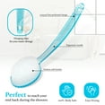 thumbnail image 6 of DecorRack Long Handle Bath Brush with Bristles, Blue (1 Pack), 6 of 10