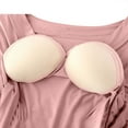 thumbnail image 5 of Fancifize Women's Pajama Tops With Built In Bra Short Sleeve Shirts V-Neck Lightweight Loose Loungewear Sleepwear, 5 of 5