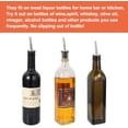 thumbnail image 4 of AOZITA - Paquete de 12 vertedores de botellas clásicos de acero inoxidable con pico cónico - Vertedores de licor con tapas antipolvo de goma, 4 of 8