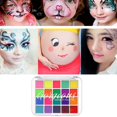 thumbnail image 3 of Face Painting Makeup Palette - Creamy Formula, Vegan, Easy to Clean - for Parties/Halloween/Cosplay, Blendable Colors, All Skin Types, 3 of 5