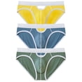 thumbnail image 2 of TANBOM Men's Backless Briefs Bamboo Viscose Underwear Orange/Green/Blue M 3-Pack, 2 of 6