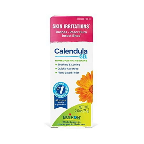 Boiron Calendula Gel Relief from Rashes, Skin Irritations, Razor Burn, Insect Bites, or Sunburns - Non-Greasy and Fragrance-Free - 2.6 oz