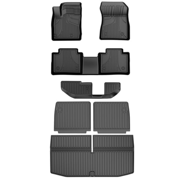 AOMSAZTO Original Floor Mats & Cargo Liner & Backrest for Mitsubishi Outlander 2023-2026- Custom Fit Floor Liners and Trunk Mat for Mitsubishi Outlander