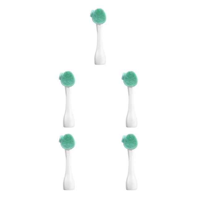 Seitruly Cepillo de limpieza facial Cepillo de masaje facial de silicona Limpiador facial exfoliante, cabeza única, verde blanco Type2 NO2 Seitruly CBP152401