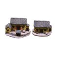 thumbnail image 3 of 2x Micro casas esculturas en miniatura de jardinería paisajismo para balcón de casas de césped Amarillo, 3 of 8