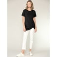 thumbnail image 5 of Made by Johnny Women's Casual Shirts Twist Knot Tunics Tops XL BLACK, 5 of 6