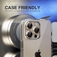 thumbnail image 2 of ShellTech Camera Lens Protector Compatible with iPhone 13 Pro Max, Scratch-Resistant Ultra-Thin Tempered Glass with Aluminum Edge, Set of 3,Gold, 2 of 5