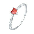 thumbnail image 2 of YYKihy 2024 Love Ring Ring With Heart Set Diamond Zircon Ring, 2 of 7