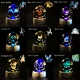 thumbnail image 5 of Bola de cristal de Pokémon 3D de 7 cm y 5 cm, Mewtwo, Pikachu, Gengar, bola de cristal de Pokémon, figura de Pokeball, luz nocturna, lámpara LED, base de regalo, 5 of 5