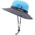 thumbnail image 5 of Women's Outdoor UV Protection Foldable Sun Hats Mesh Widebrim Beach Fishing Hat with Ponytail Hole, 5 of 6
