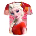 thumbnail image 1 of Camisetas de manga corta para niños Frozen 2, camisetas para niñas y niños, camisetas casuales de verano, camisetas de 1 a 14 años, camisetas de Elsa para niños, ropa 13T Gao Jinjia LED, 1 of 2