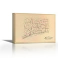 thumbnail image 1 of Connecticut: Senatorial districts, 1893 - Contemporary Fine Art Giclee on Canvas Gallery Wrap - wall décor - Art painting - 36 x 27 Inch - Ready to Hang, 1 of 2