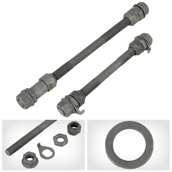 Unique Bargains 1 Set 9.5mm Wheel Hub Axle Front Rear Axle Solid Shaft Black for MTB Bike