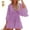 Purple, variant on Women's Lace Crochet Romper Dress,Batwing Sleeve Backless Ruffle Dresses,Buttons Down Swing Beach Dress