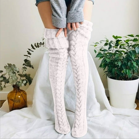 

LINMOUA Christmas Women Cotton Socks Print Thicker Floor Socks Carpet Socks White