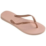 Havaianas Womens Slim Flip Flops - Spring and Summer Pool Sandals for Women - Ballet Rose, 11/12