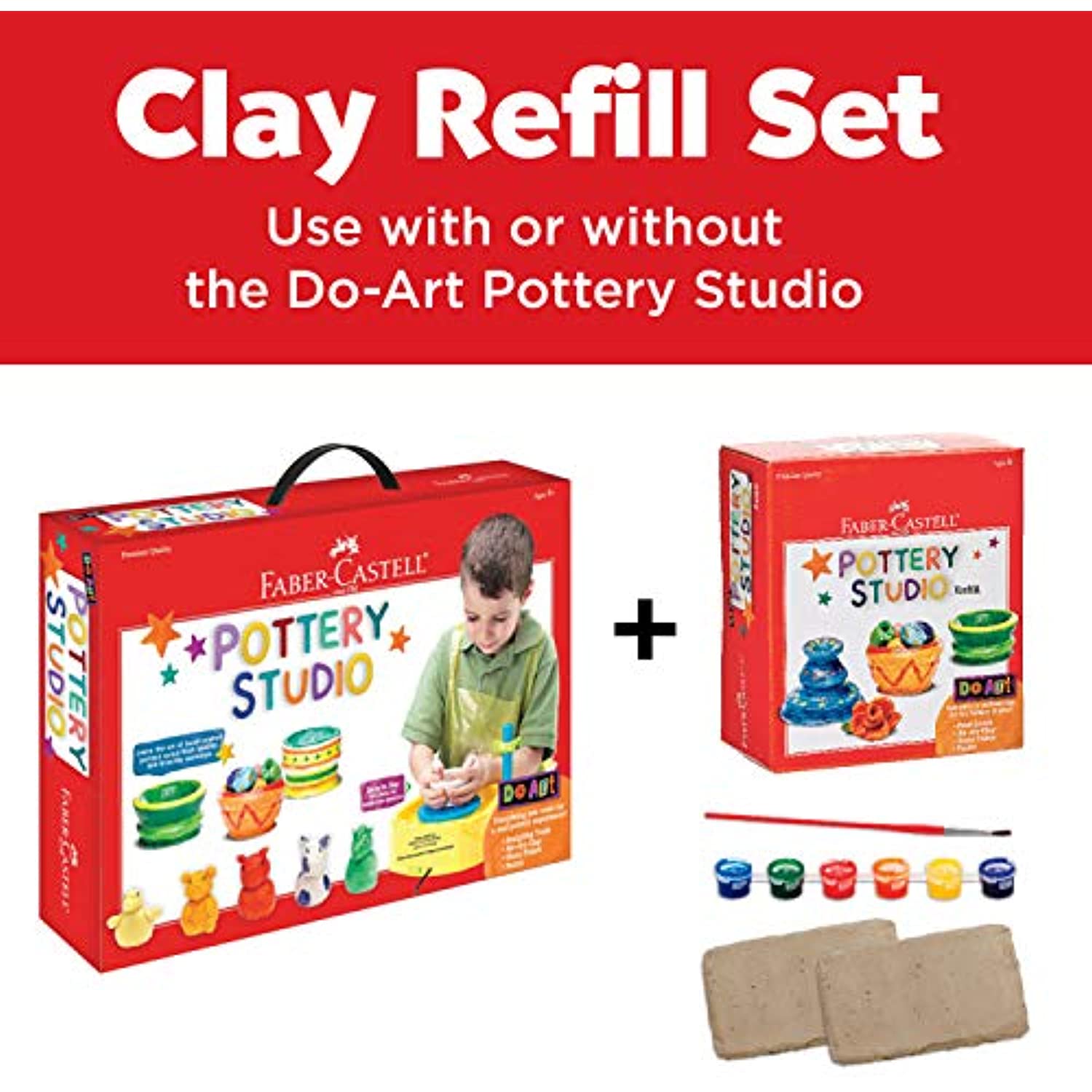  Faber-Castell Pottery Studio - Kids Pottery Wheel Kit