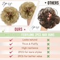 thumbnail image 3 of 2 PCS Messy Bun Hair Piece Wavy Curly Hair Bun Scrunchies Extensions Synthetic Chignon Thick Updo Hairpieces for Women Girls, 3 of 8